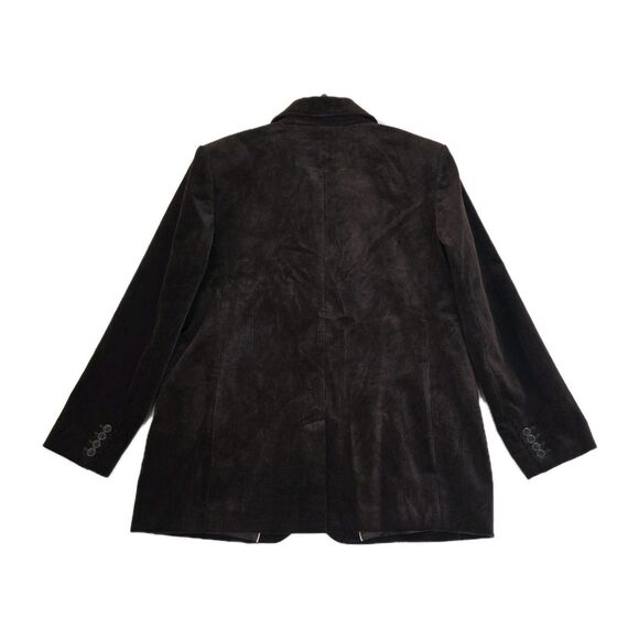 Banana Republic Wide Wale Costa Coffee Brown Corduroy Oversized Blazer Size 14 - Picture 5 of 16